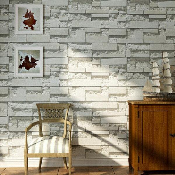 Brick Pattern 3D Textured Non-woven Wallpaper Sticker Background Home Decor Sticker - Trendha