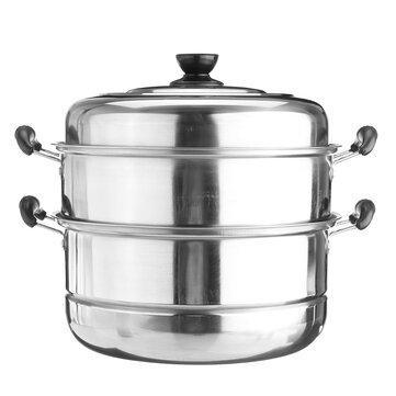 3 Tier Stainless Steel Pot Steamer Steam Cooking Cooker Cookware Hot Pot Kitchen Cooking Tools - Trendha