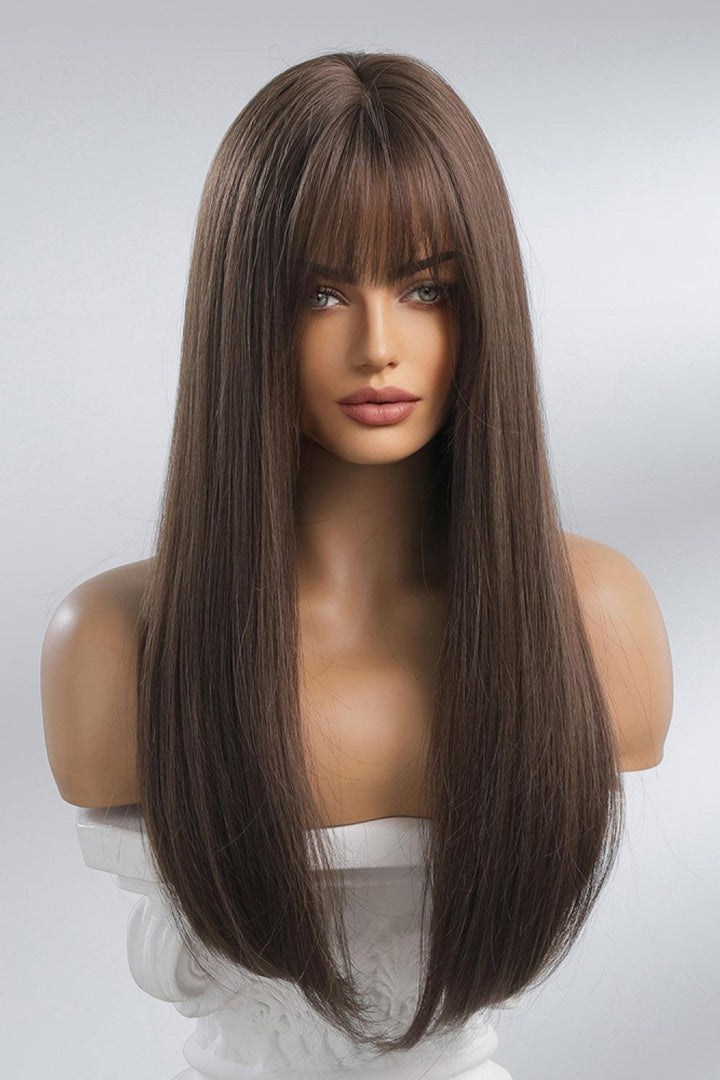 Full Machine Long Straight Synthetic Wigs 26'' - Trendha