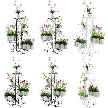 Multi-layer Flower Stand Ground Plastic Flower Pot Shelf Simple Balcony Floor Hanging Orchid Stand - Trendha