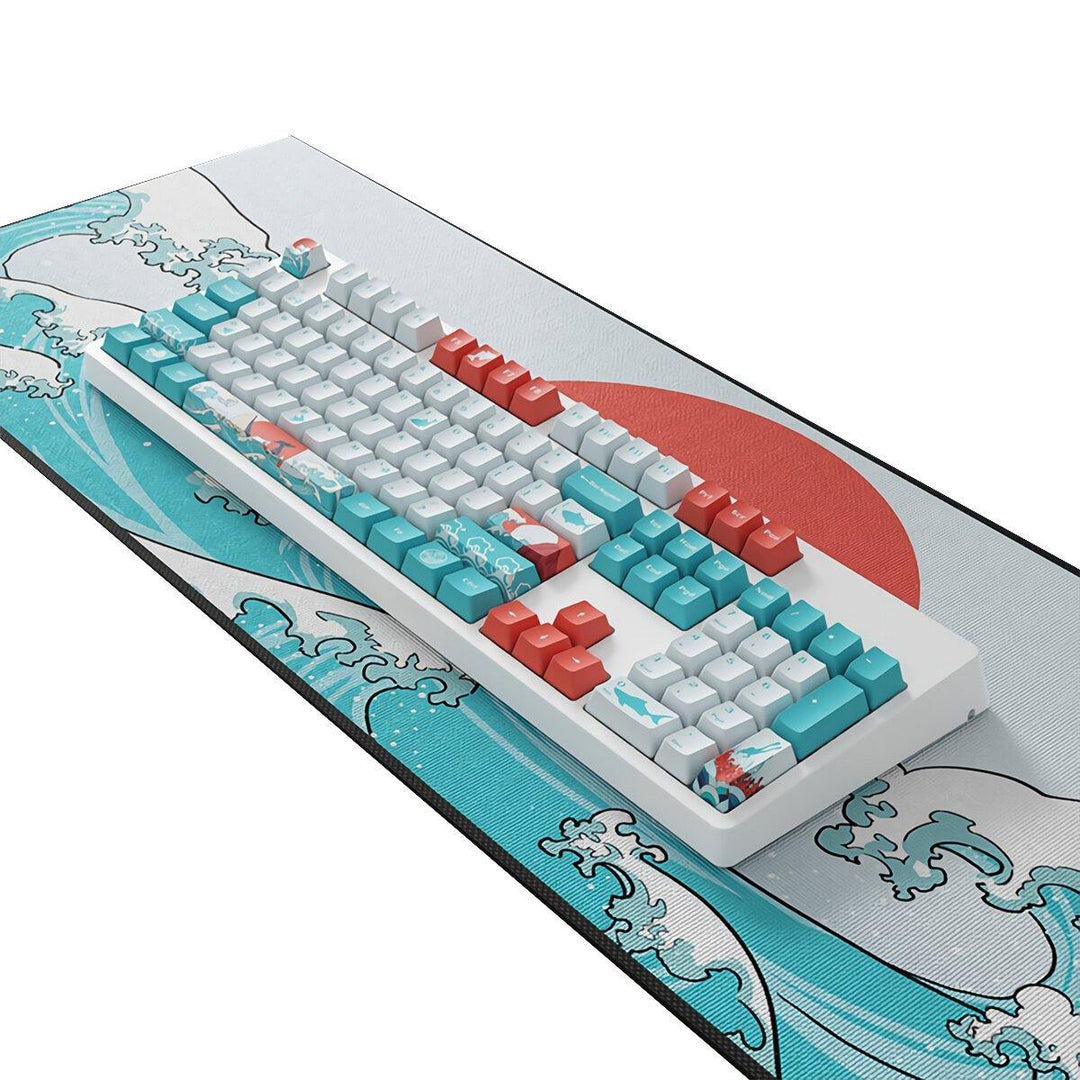 108 Keys Coral Sea Keycap Set OEM Profile PBT Dye-Sublimation Suspension Keycaps for Mechanical Keyboard - Trendha