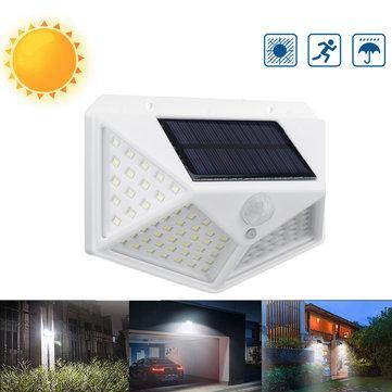 100 LED Solar PIR Motion Sensor Wall Light Outdoor Garden Yard Pathway Street Lamp - Trendha