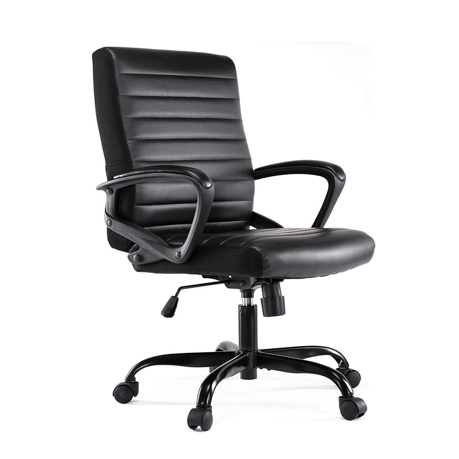Office Chair Desk Chair Ergonomic Bonded Leather Executive Computer Task Chairs for Home Office Conference Room - Trendha