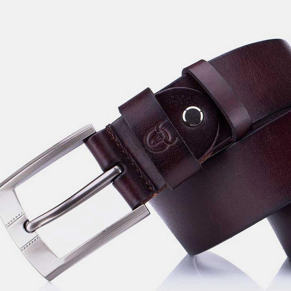 BULLCAPTAIN Genuine Leather Ointment Leather Business Casual Pin Buckle Belt Leather Belt For Men - Trendha