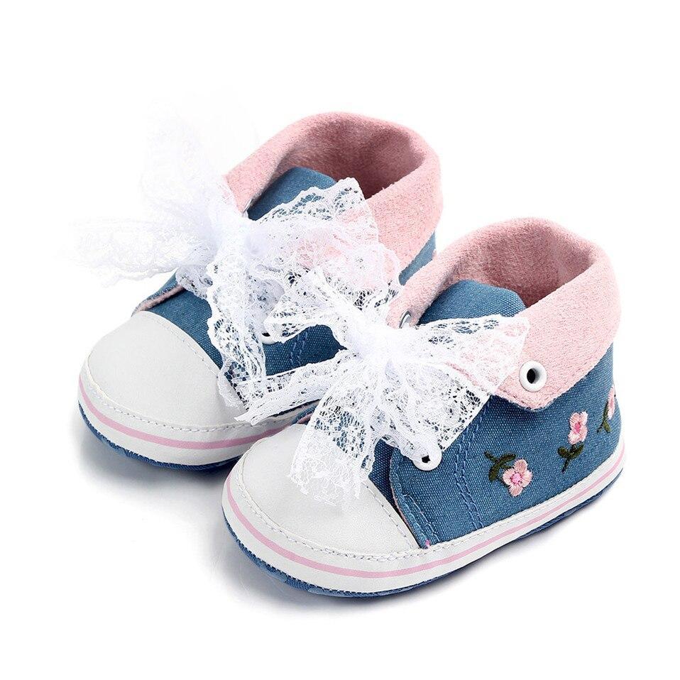 Girls' Cute Floral Cotton Sneakers - Trendha