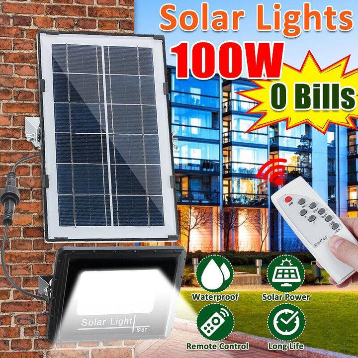 10000LM LED Solar Panel Light Sensor Flood Light Lamp Outdoor Garden Spotlight - Trendha