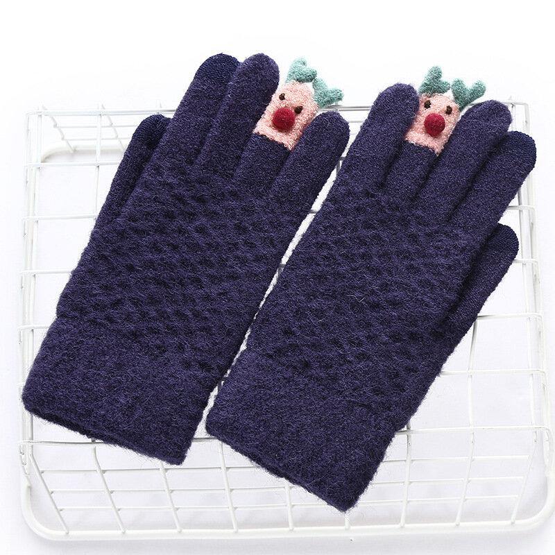 Knit Christmas Gloves Touch Screen Outdoor Glove - Trendha