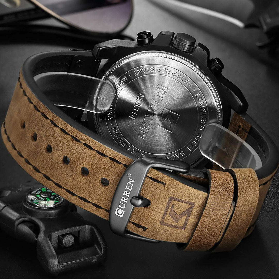 CURREN 8314 Calendar Business Style Men Wrist Watch Date Display Quartz Watch - Trendha