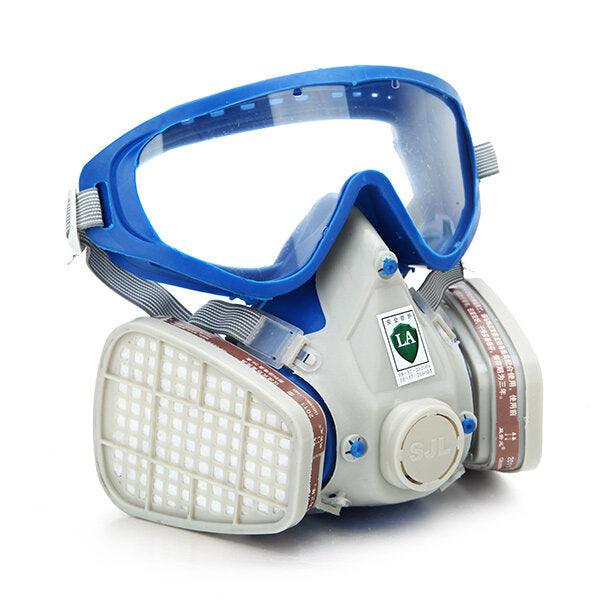 Silicone Full Face Respirator Gas Mask & Goggles Comprehensive Cover Paint Chemical Pesticide Dustproof Mask - Trendha