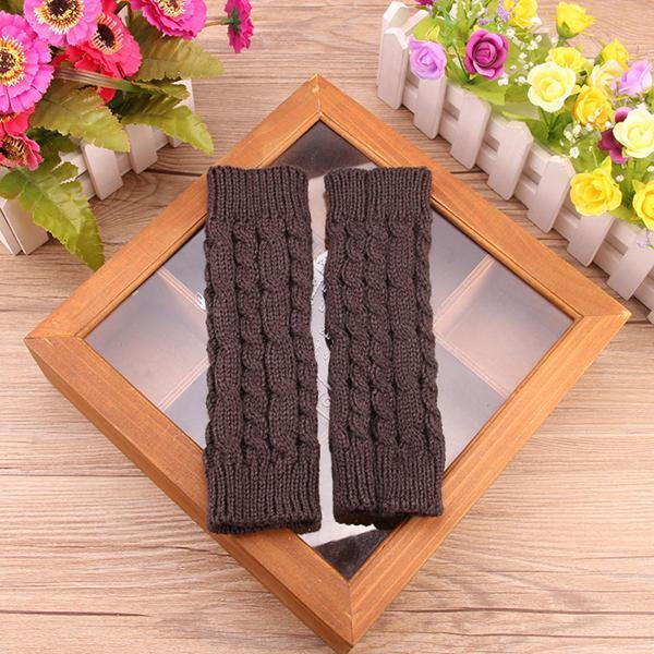 Crochet Knitting Warm Winter Hand Warmer Gloves - Trendha