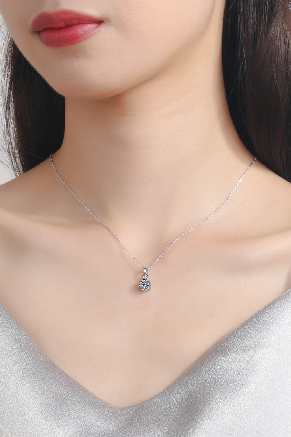 Get What You Need Moissanite Pendant Necklace - Trendha