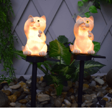 Solar Power LED Cat Lawn Light Outdoor Waterproof Garden Yard Landscape Lamp - Trendha