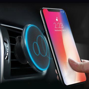 Qi Wireless Car Charger Magnetic Mount Holder for iPhone Huawei P30/Mate 20 Pro - Trendha