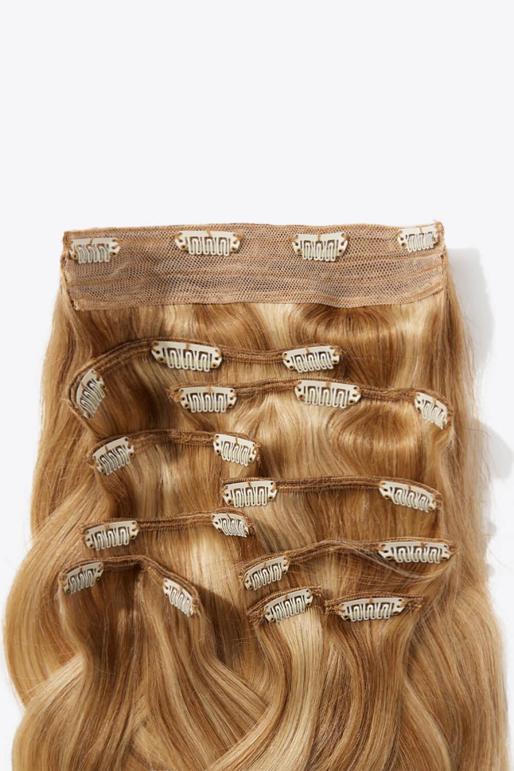 16'' 100g #10 Clip-in Hair Extensions Human Virgin Hair - Trendha