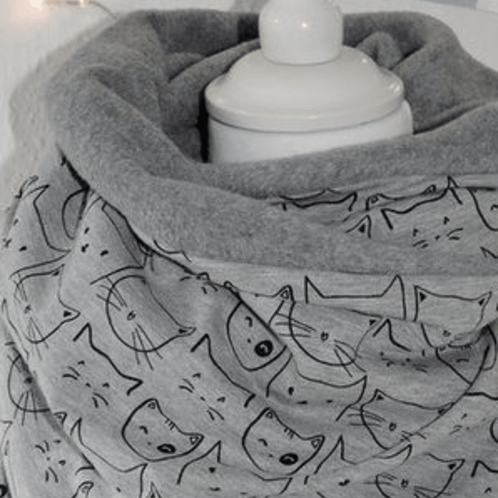 Women Cotton Plus Thick Keep Warm Winter Outdoor Casual Cute Cartoon Cats Pattern Multi-purpose Scarf Shawl - Trendha