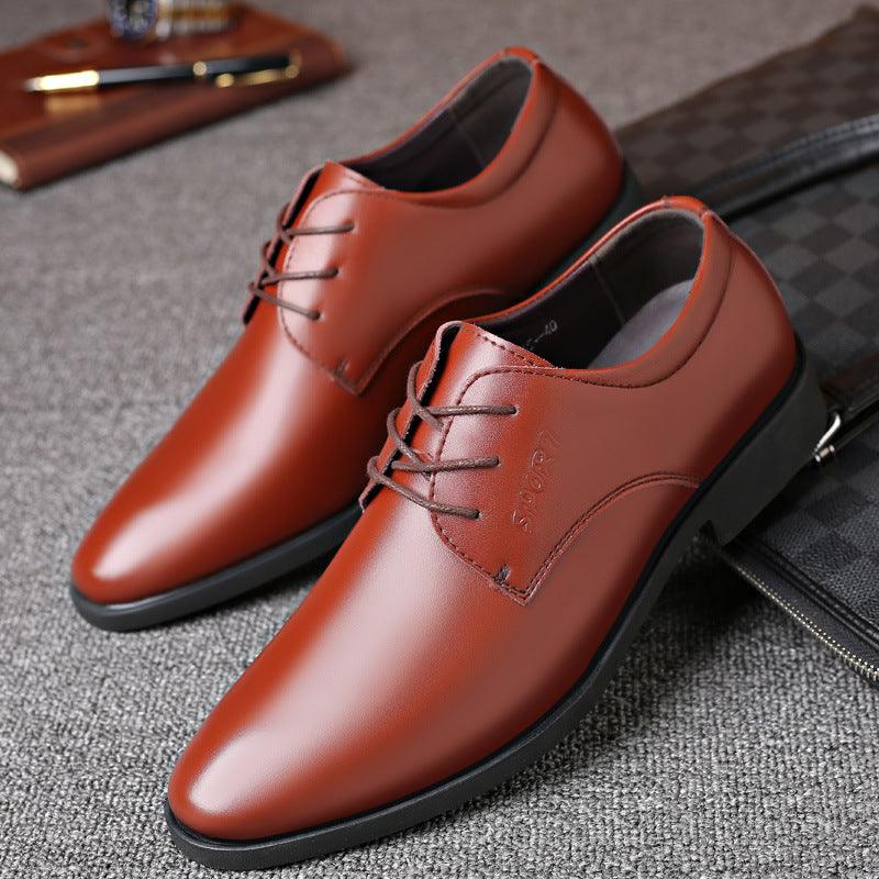 Men's British Korean Style Casual All Match Soft Leather Shoes - Trendha