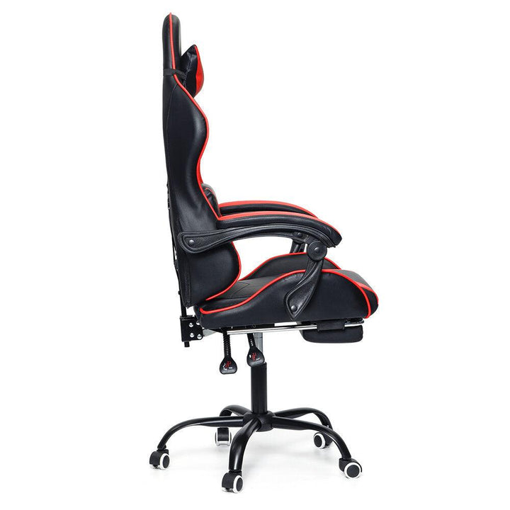 Douxlife® Racing GC-RC02 Gaming Chair Ergonomic Design 150°Reclining Thick Padded Back Integrated Armrest Restractable Footrest for Home Office - Trendha