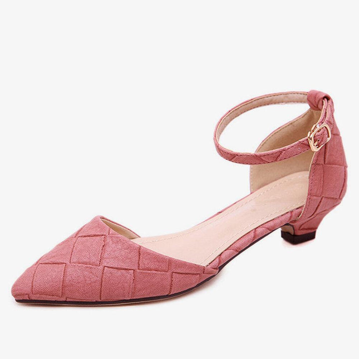 Women Comfy Pointed Toe Chic Ankle Buckle Strap D'Orsay Flats - Trendha
