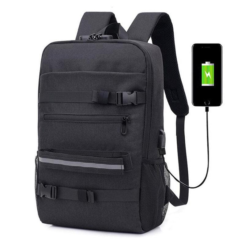 Multifunction Business Trip Waterproof Guard Against Theft Lock Large Capacity with USB Charging Jack Laptop Tablet Macbook Bag Backpack Schoolbag - Trendha