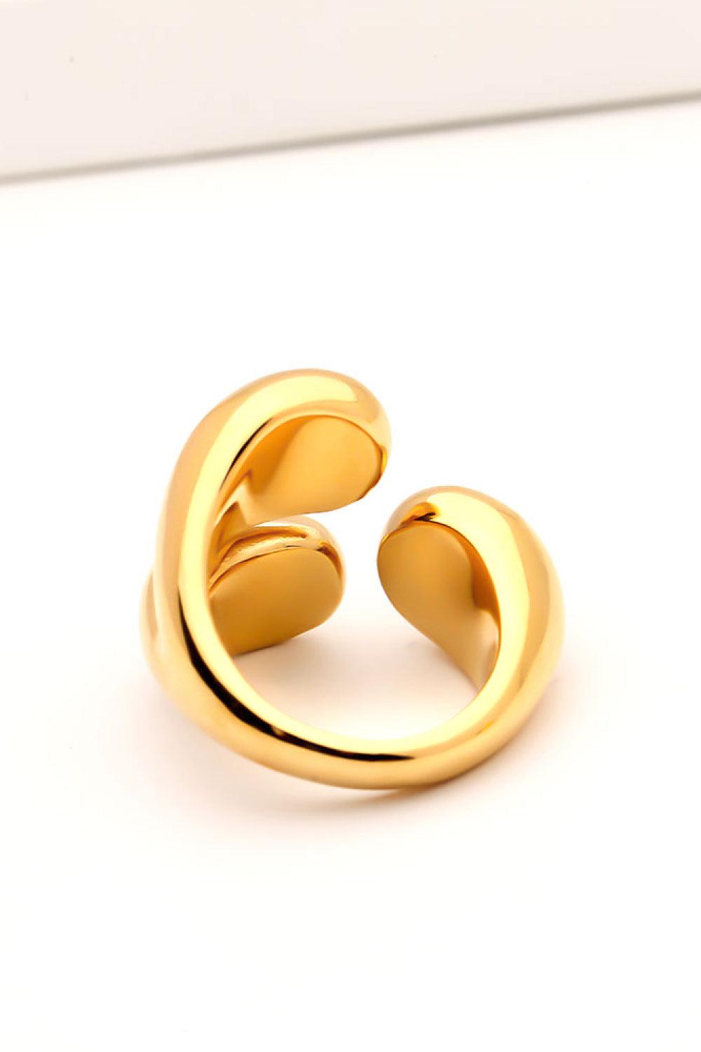 On My Mind 18K Gold Plated Open Ring - Trendha