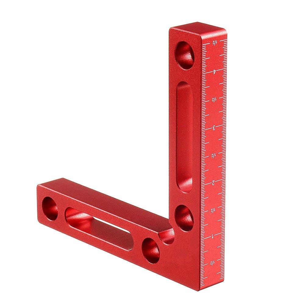 Drillpro Upgrade Aluminium Alloy 90 Degree 120x120mm Precision Clamping Square Woodworking L-Shaped Auxiliary Fixture Machinist Square Positioning Right Angle Clamping Measure - Trendha