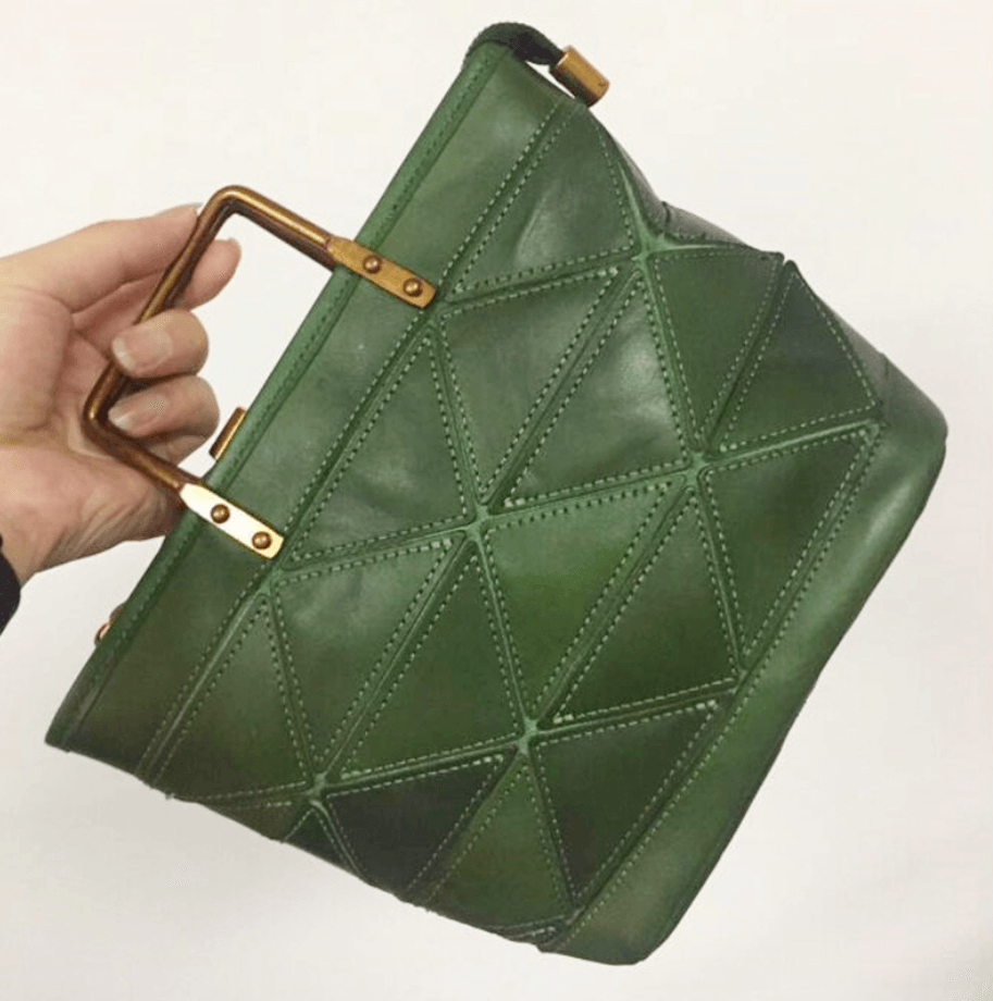 Retro top layer leather crossbody bag