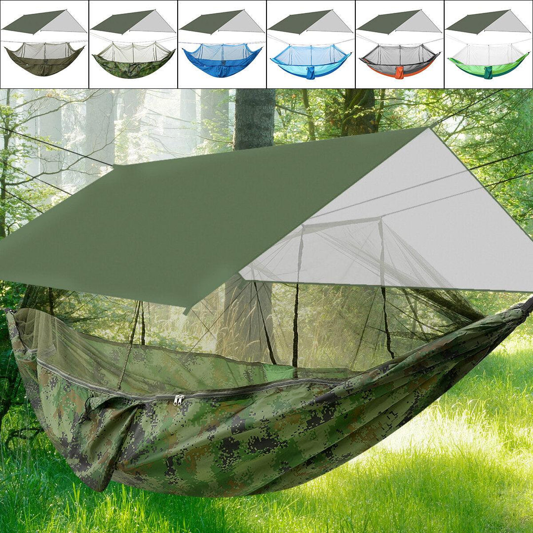 IPRee® 300KG Max Load Camping Hammock And Canopy Portable Nylon Quick Dry Hammock for Hiking Camping Survival Travel - Trendha