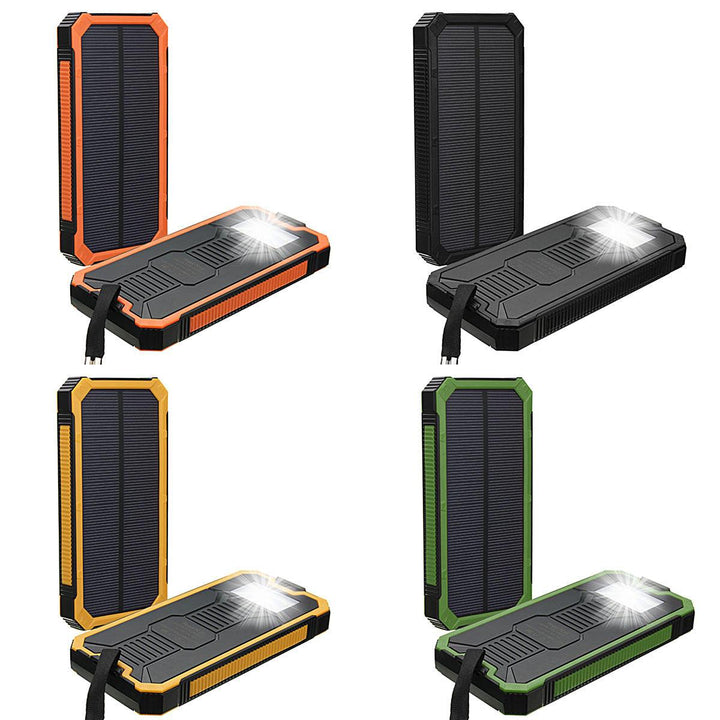 8000mAh Solar Waterproof Portable Charger Dual USB Battery Power Bank - Trendha