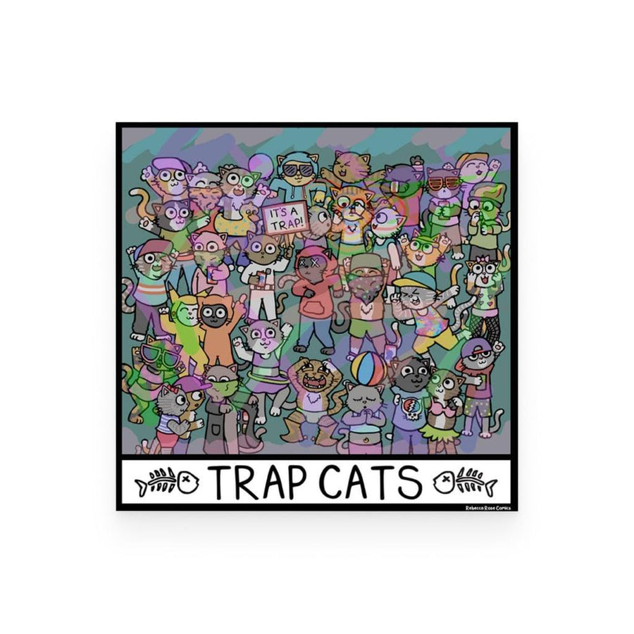 Trap Cats Dance Party Magnet - Trendha