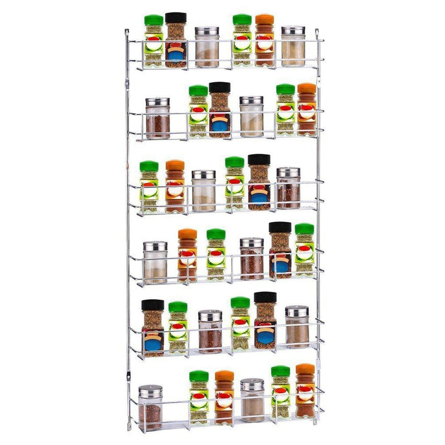 6 Layers Kitchen Spice Storage Rack Organizer Shelf Pantry Wall Mounted Hanging Holder - Trendha