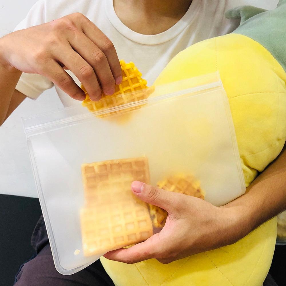 Reusable Leakproof Silicone Ziplock Food Bag Set (12 Pcs) - Trendha
