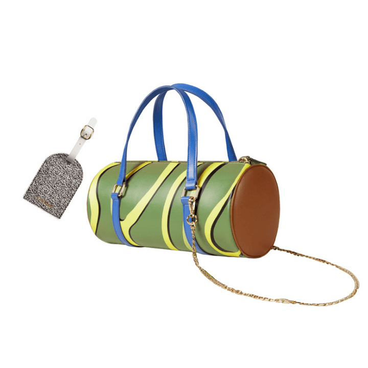 Handbag shoulder bag PU printing bucket bag round shoulder bag fashion handbag - Trendha