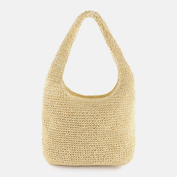 Women Straw Breathable Simple Fashion Beach Bag Tote Shoulder Bag Handbag - Trendha