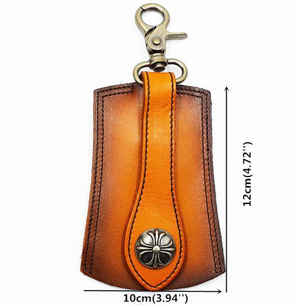 Men Genuine Leather Vintage Outdoor Casual Belt Key Bag - Trendha