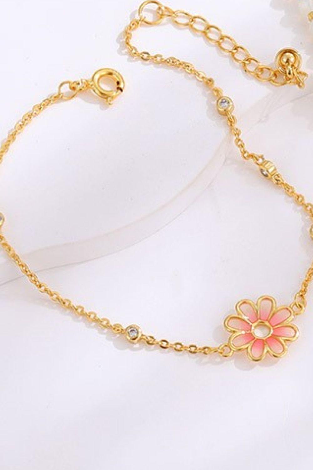 Flower Chain Bracelet - Trendha