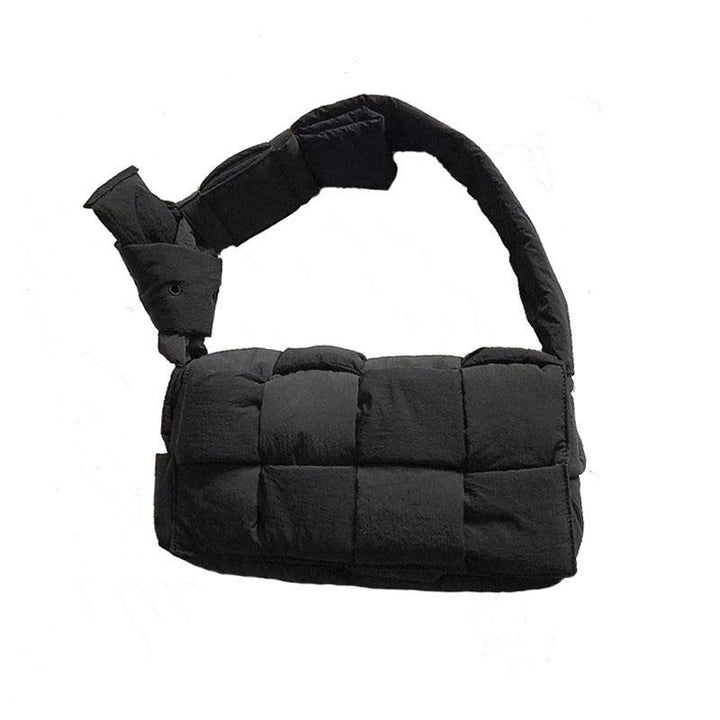 Sponge Woven Pillow Crossbody Shoulder Bag - Trendha