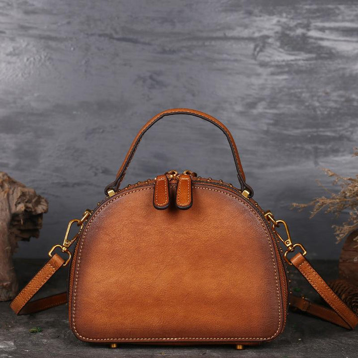 Vintage leather handbag multi-functional suede cowhide - Trendha