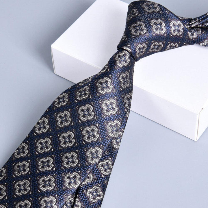 Men Business Formal Retro Wedding Groom Suit Jacquard Print Tie - Trendha