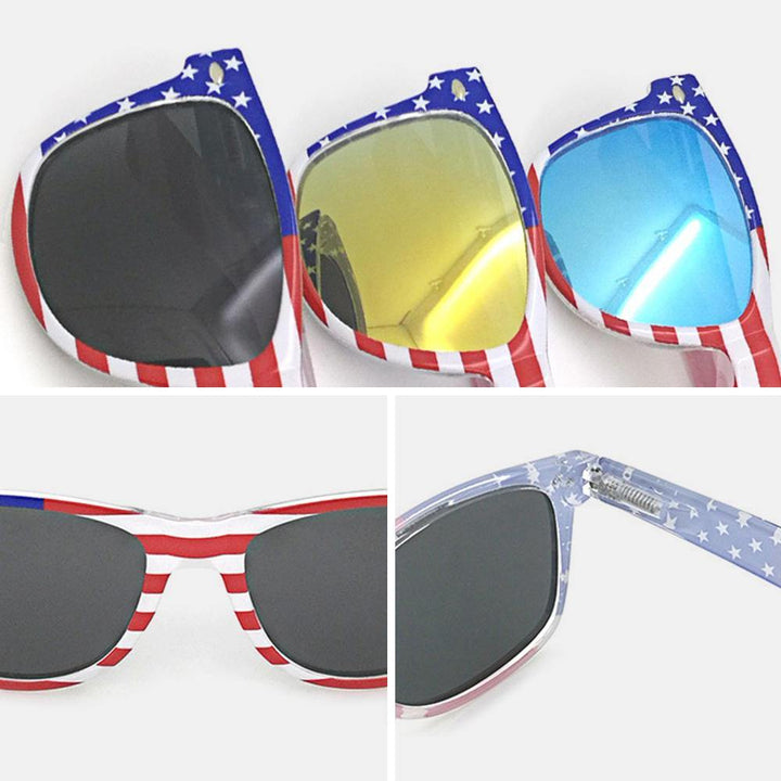 Unisex Patriotic Polarspex Polarized 80's Retro Trendy Stylish Sunglasses - Trendha