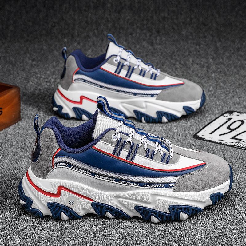Low-top Increase Men's Shoes, Color Matching Fashion Sports Style Casual Shoes