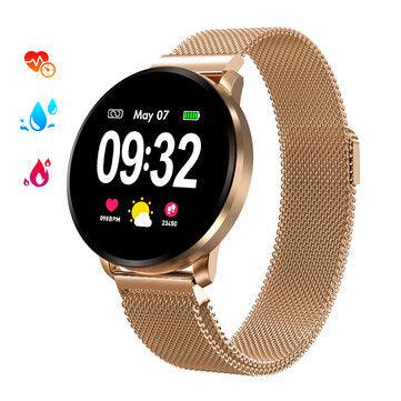 GOKOO CF08 bluetooth Touch Screen Heart Rate Sleep Monitor Female Health Tracker IP67 Waterproof Women Smart Watch Wristwatch - Trendha