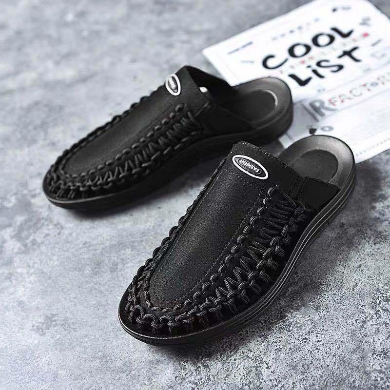 Fashion Simple Men's Woven Sandals And Slippers - Trendha