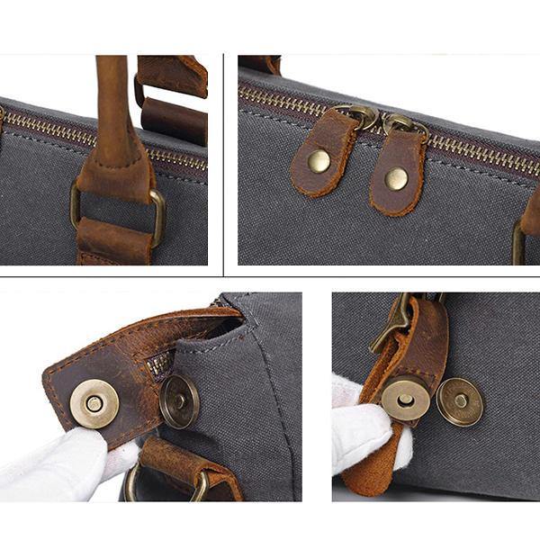 Men Outdoor Travel Handbag Vintage Crossbody Shoulder Bag Canvas Designer Bag - Trendha