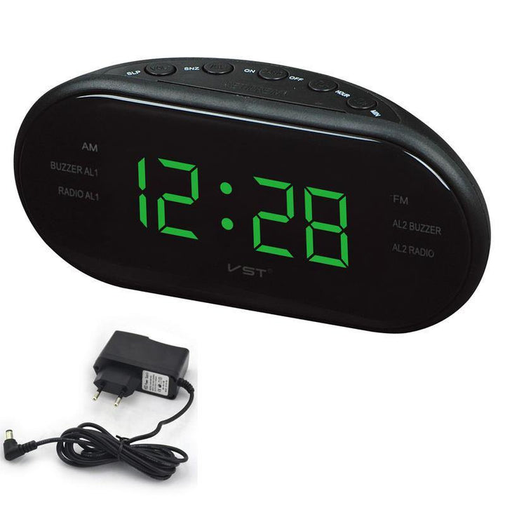 VST ST-3 Led AM FM Radio Digital Brand Alarm Clock Backlight Snooze Electronic Designer - Trendha