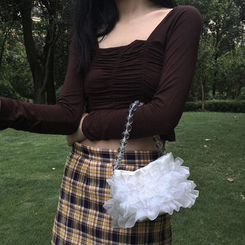 Small Change Phone Bag Messenger Mini Retro Wild Light Pearl - Trendha