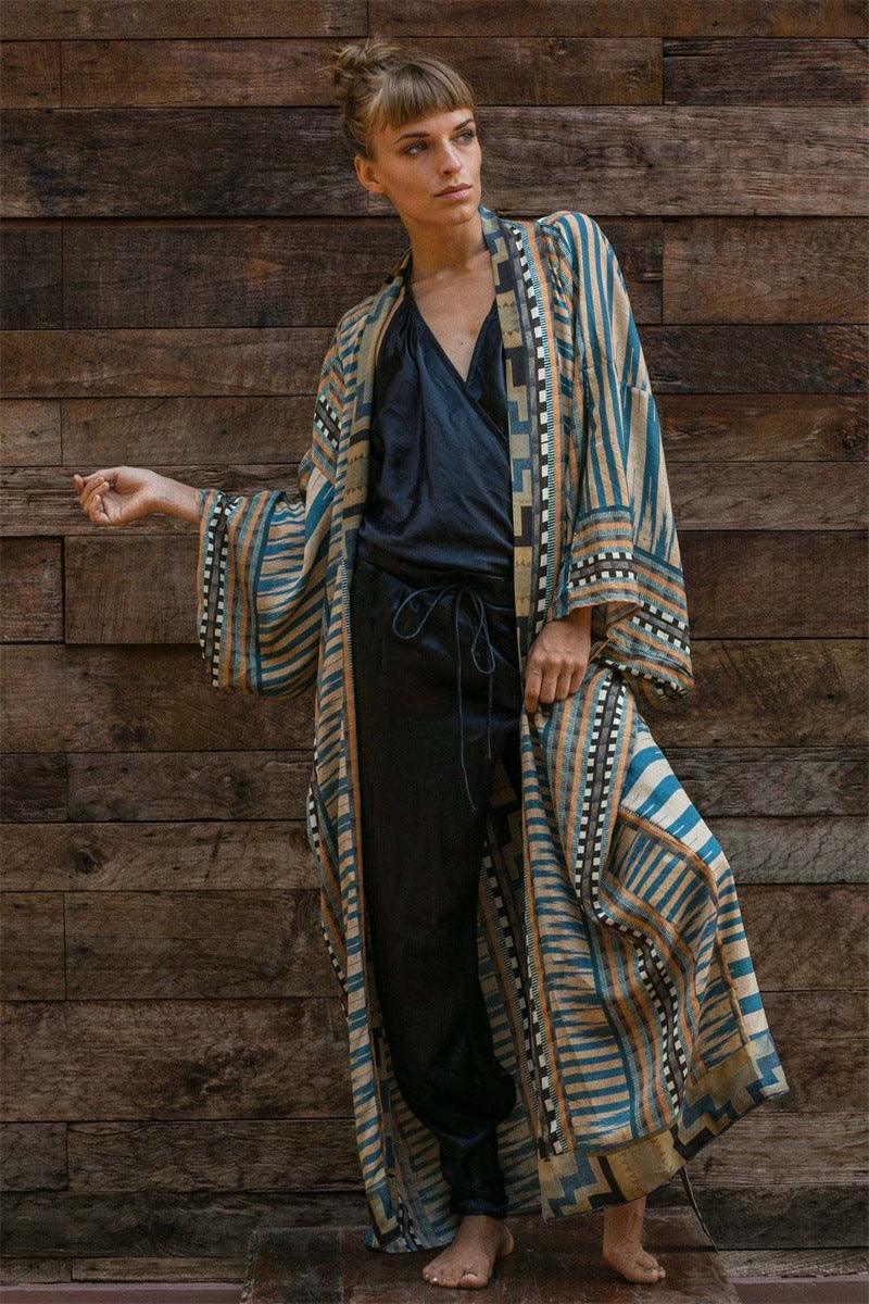 Long Open-Front Beach Cover-Up