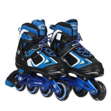 Kids Inline Skates Size Adjustable Rollerblades Teens Skate Shoes Roller Skates For Boys Girls - Trendha