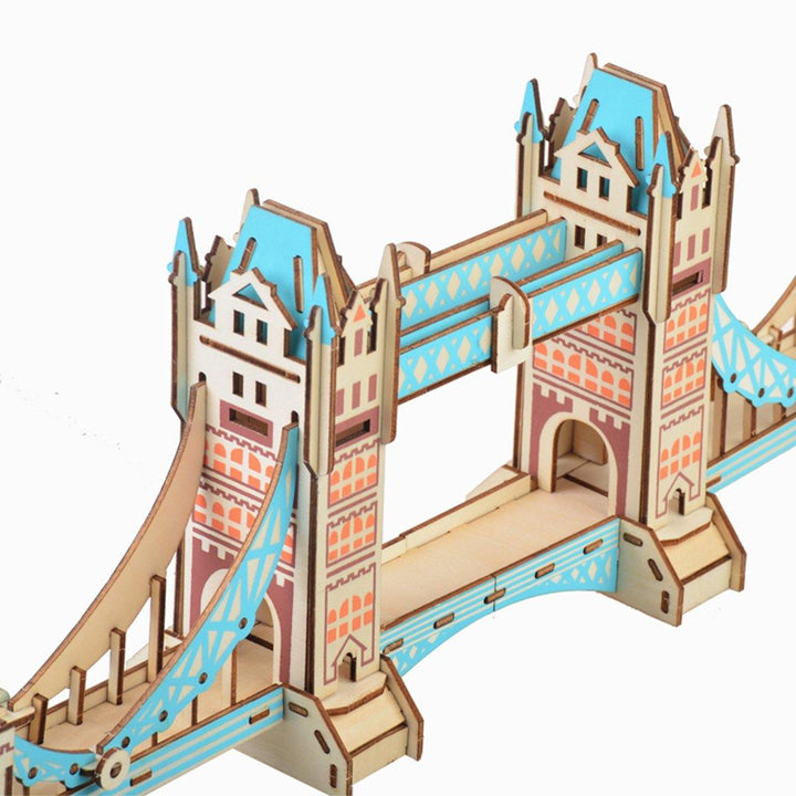 3D Woodcraft Assembly Western Architecture Series Kit Model Building Toy for Kids Gift - Trendha