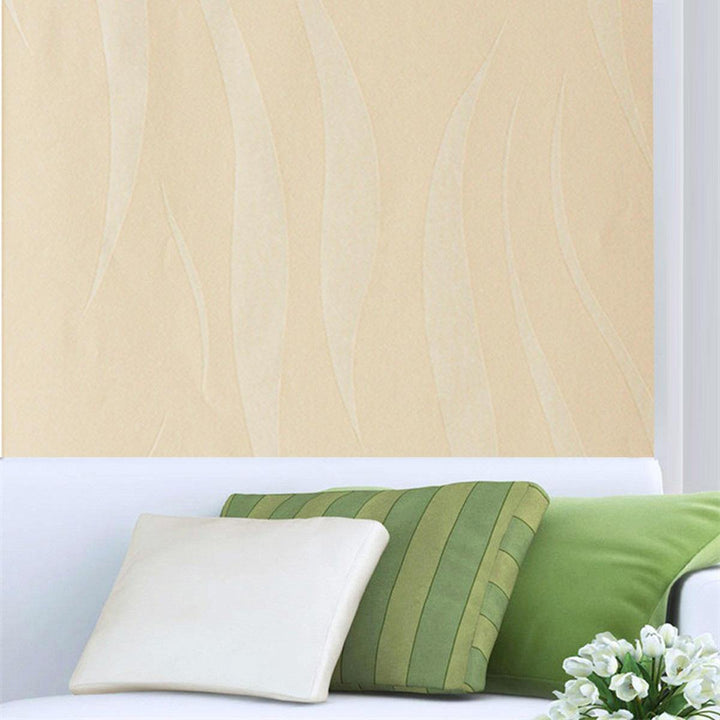 32ft 3 Colors 3D Wave Stripe Wall paper Non-woven Wall Sticker Paper Roll Home Decoration - Trendha