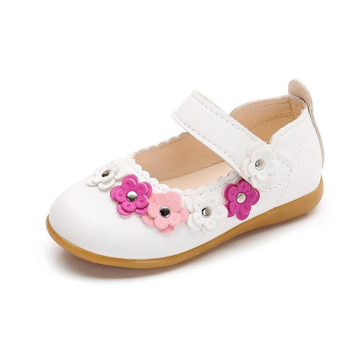 Girl's Flowers Soft Leather Sandals - Trendha